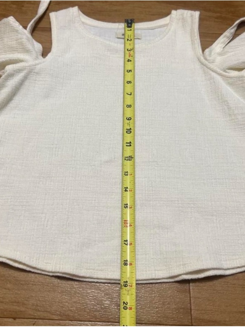 Madewell Cream Cold-Shoulder Tie-Detail Blouse - Picture 6 of 6